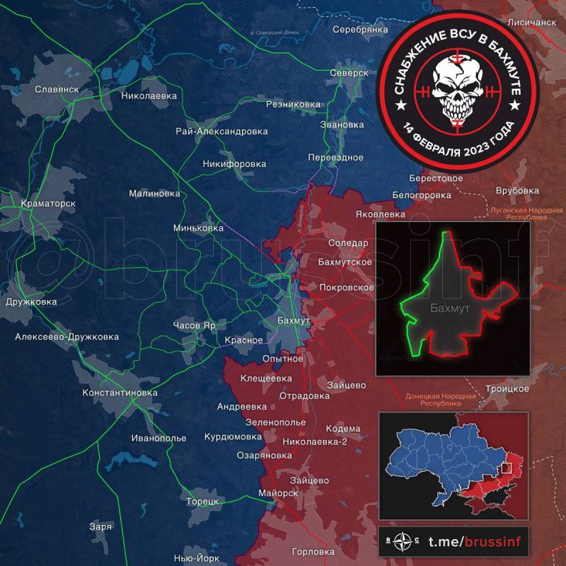 Die Streitkräfte der Ukraine können die verbleibenden Versorgungswege von Artemovsk für den taktischen Rückzug nutzen