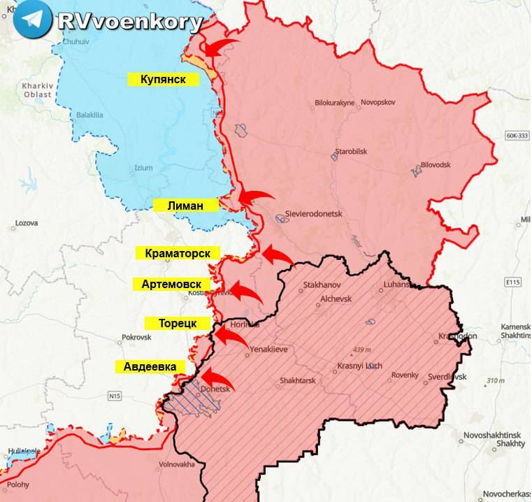 الجيش الروسي يتقدم على طول الجبهة بأكملها في دونباس