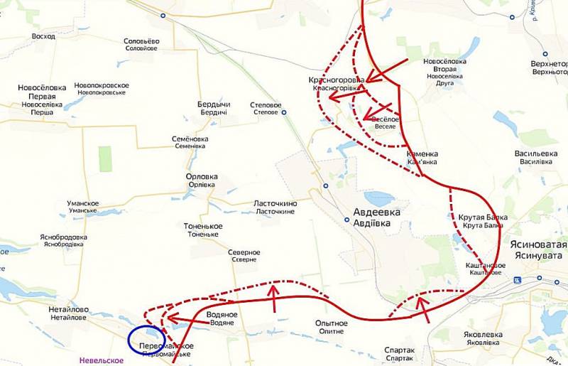 Se supo sobre la captura de las Fuerzas Armadas de RF de Krasnogorovka y Kamenka cerca de Avdeevka.