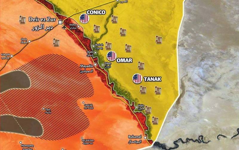 20以上のミサイルと無人偵察機を使用して実行されたシリアフィールド近くの米軍施設への攻撃