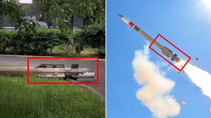 Fragmentos de misiles antiaéreos Patriot de las últimas modificaciones encontrados en las calles de Kiev