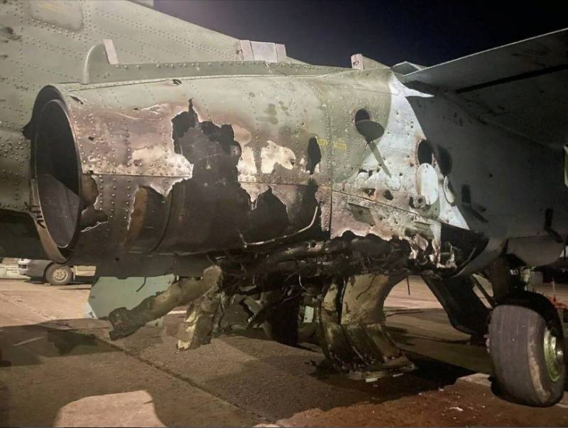 Российский Су-25 получил серьезные повреждения от ПЗРК, но смог вернуться на аэродром