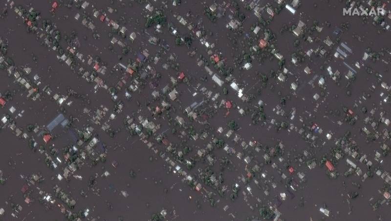 تم نشر صور الأقمار الصناعية الجديدة للمستوطنات التي غمرتها الفيضانات في منطقة خيرسون