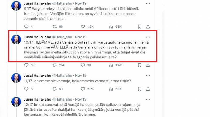 Спикер парламента Финляндии: в страну мог проникнуть русский спецназ или ЧВК «Вагнер»
