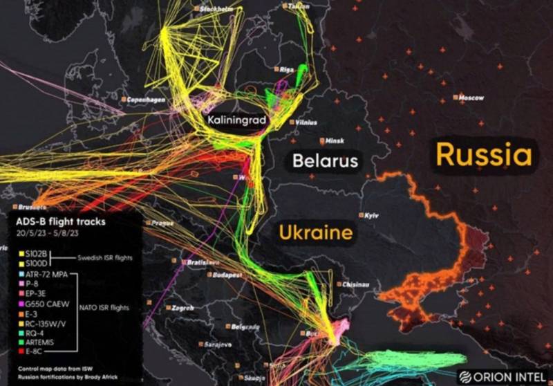 Эскадрилья разведывательной авиации НАТО регулярно помогает Киеву готовить и наносить удары по Крыму