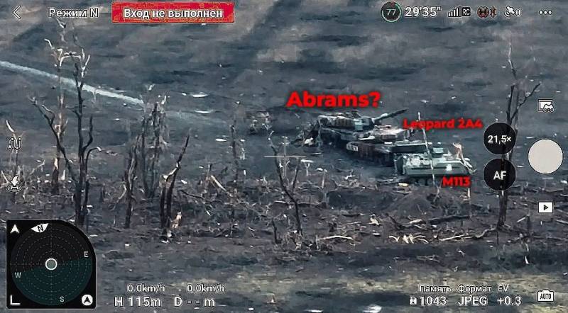 В зоне СВО подбили танк, очень похожий на американский Abrams