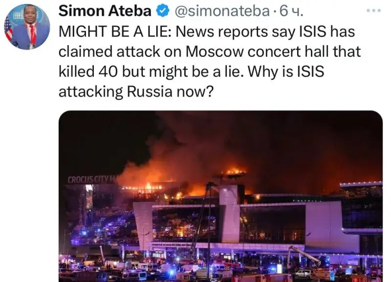 Un giornalista della Casa Bianca dubita della versione del coinvolgimento dell'Isis nell'attacco a Crocus a Krasnogorsk