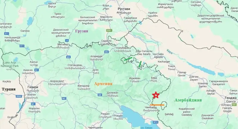 На границе между Арменией и Азербайджаном появились российские пограничники