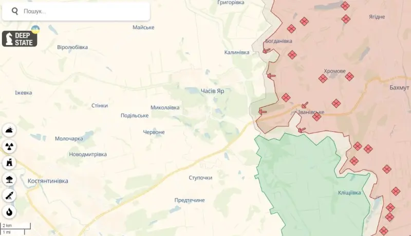 ВС РФ возобновили продвижение к городу Часов Яр с нескольких сторон