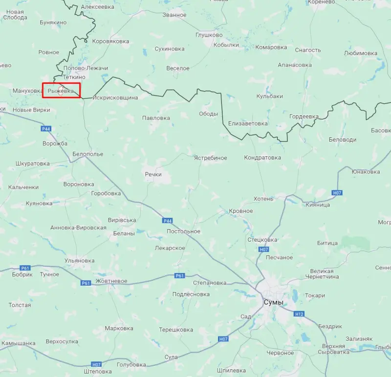 Российские войска перешли границу в Сумской области и взяли село Рыжевка