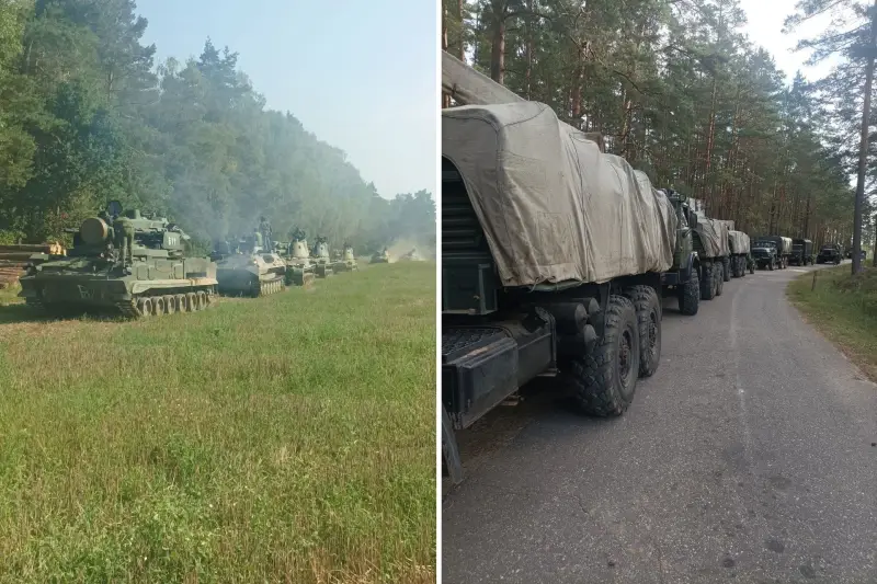 В Сети расходятся фотографии массовой переброски белорусских войск на Киевское и Житомирское направления