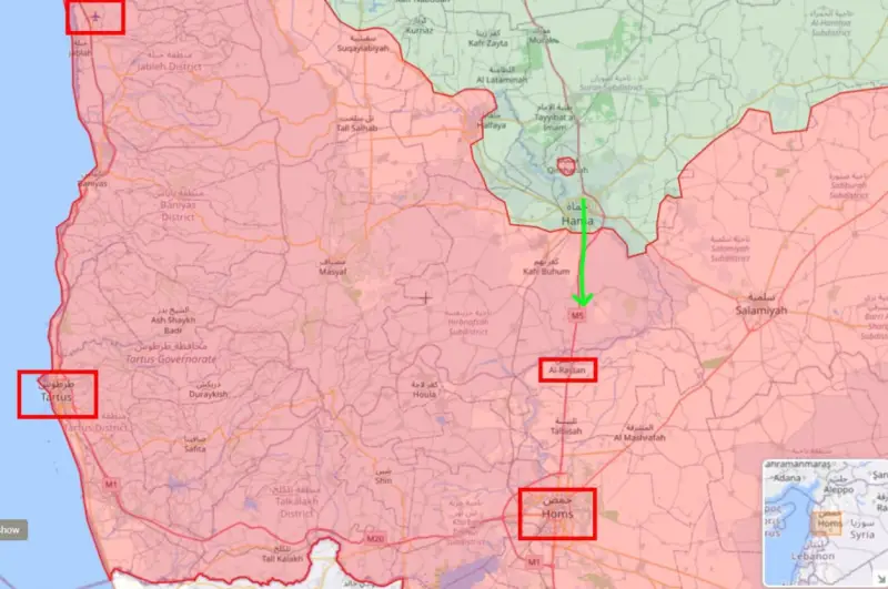 После захвата Хамы террористы планируют отрезать Дамаск от российских баз в Латакии