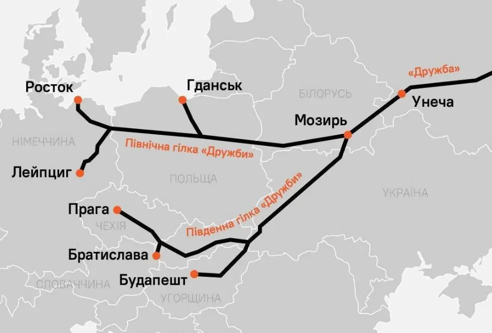 Украина планирует вслед за газом лишить Венгрию и Словакию нефти из России