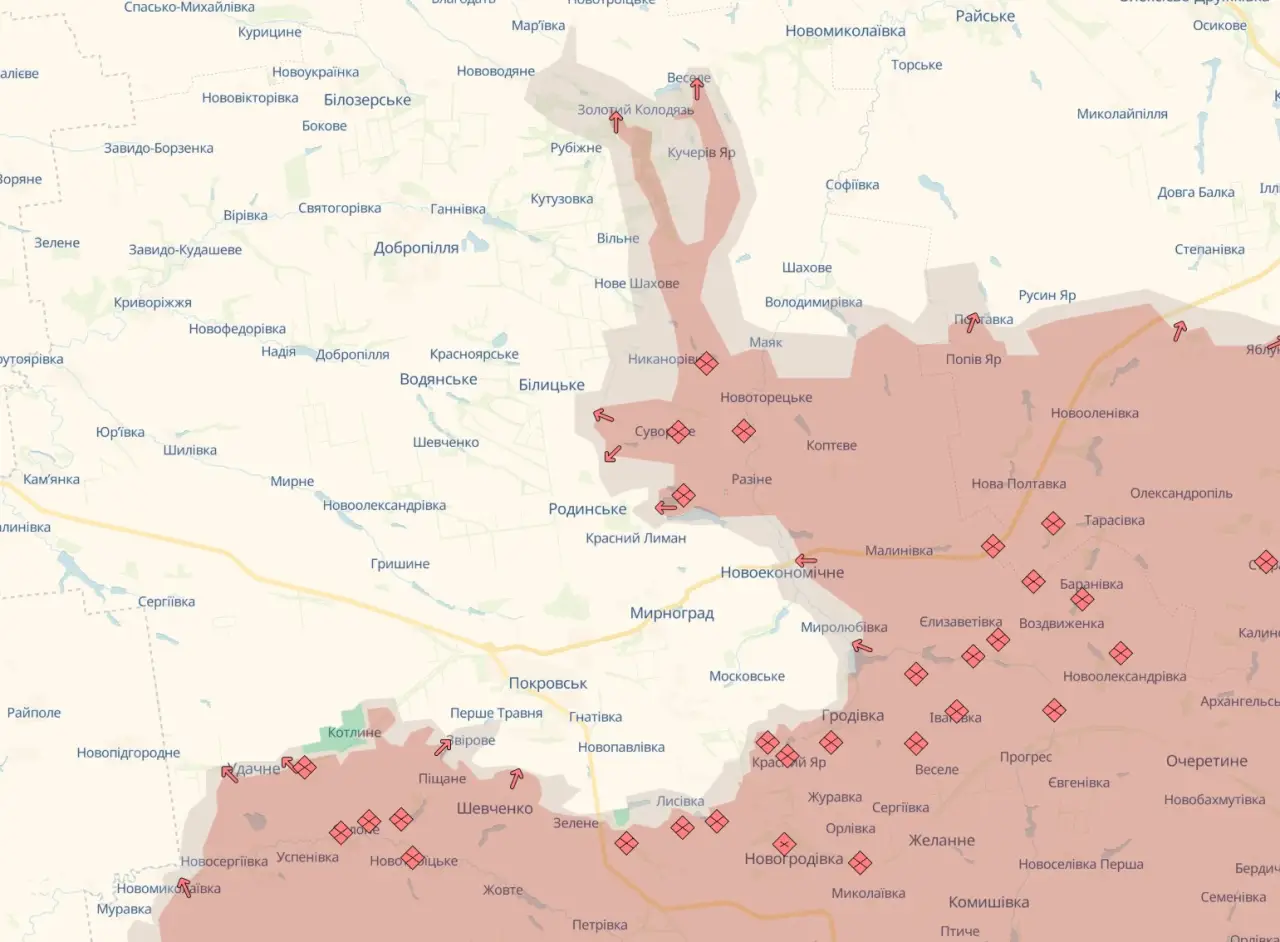 Российская войска неожиданным ударом вклинились на 10 км вглубь обороны ВСУ под Покровском