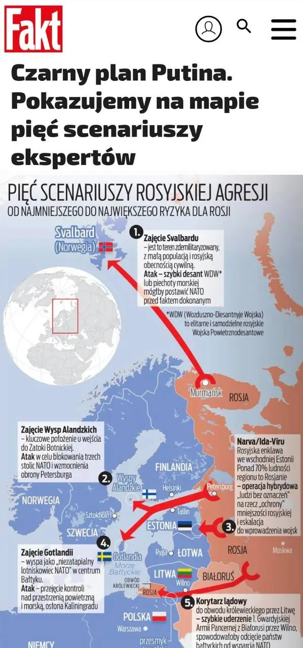 Западные эксперты назвали пять «черных сценариев» Путина в Европе