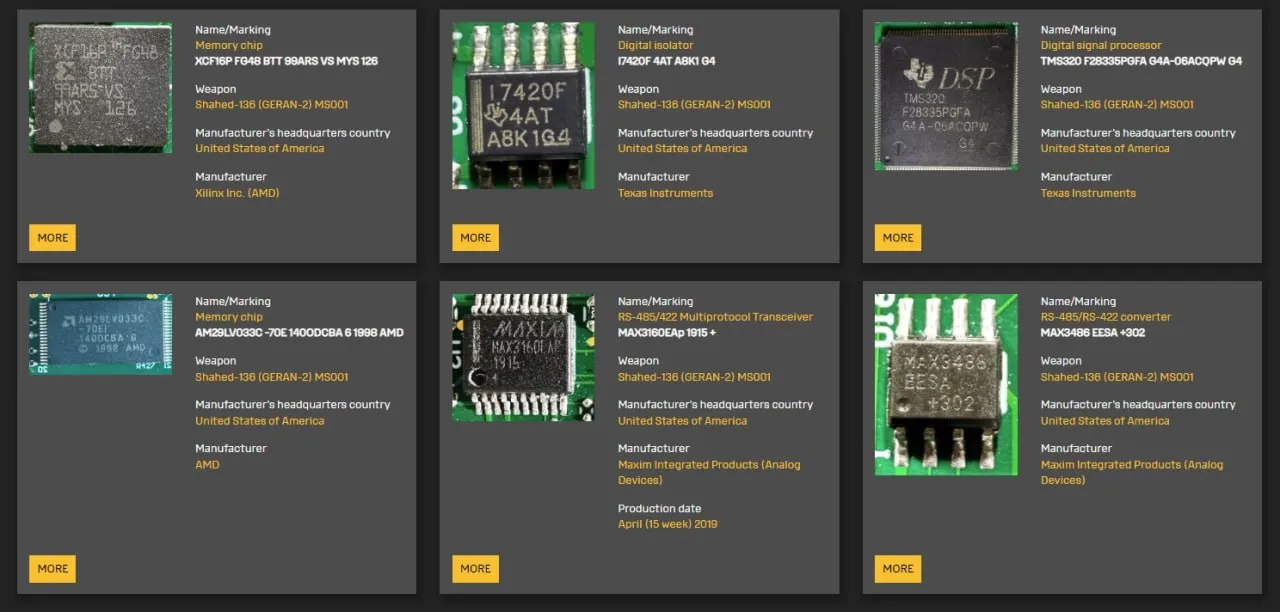 Противник обнаружил в дронах «Герань» самые современные американские чипы