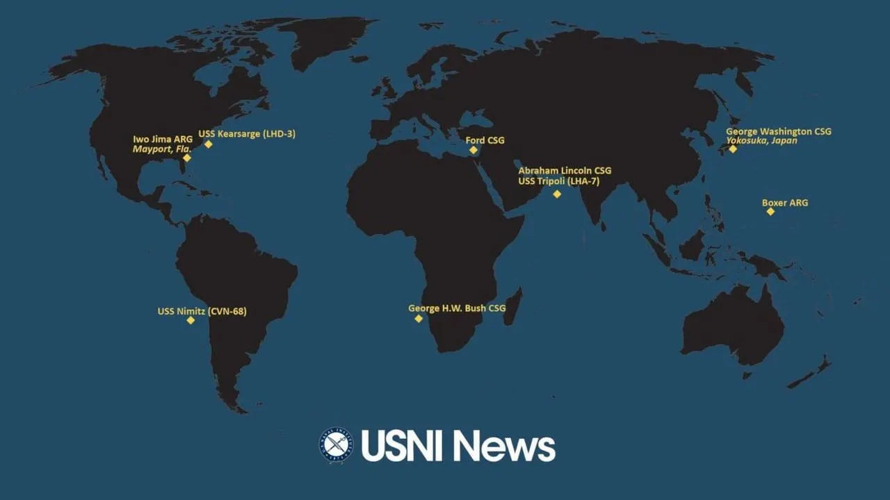 Не попасть под удар хуситов: третья АУГ США огибает Африку, чтобы выйти к Ирану